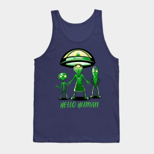 Hello Human, Friendly Aliens Tank Top